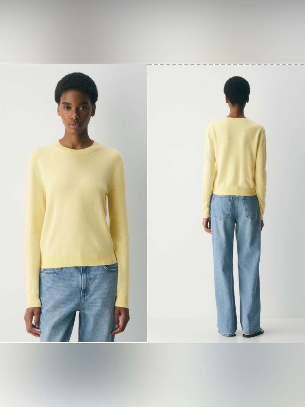 Aritzia Bare Cashmere Bloor Crewneck Sweater Sz L